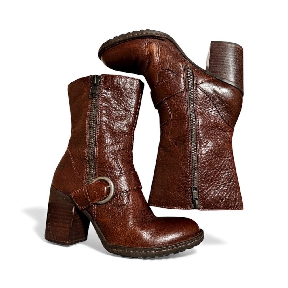 Born Women’s Camryn Leather Moto Boots - size 7 - Picture 7 of 9